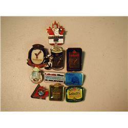 Lot of 10 different Labatt’s Beer Lapel Pins