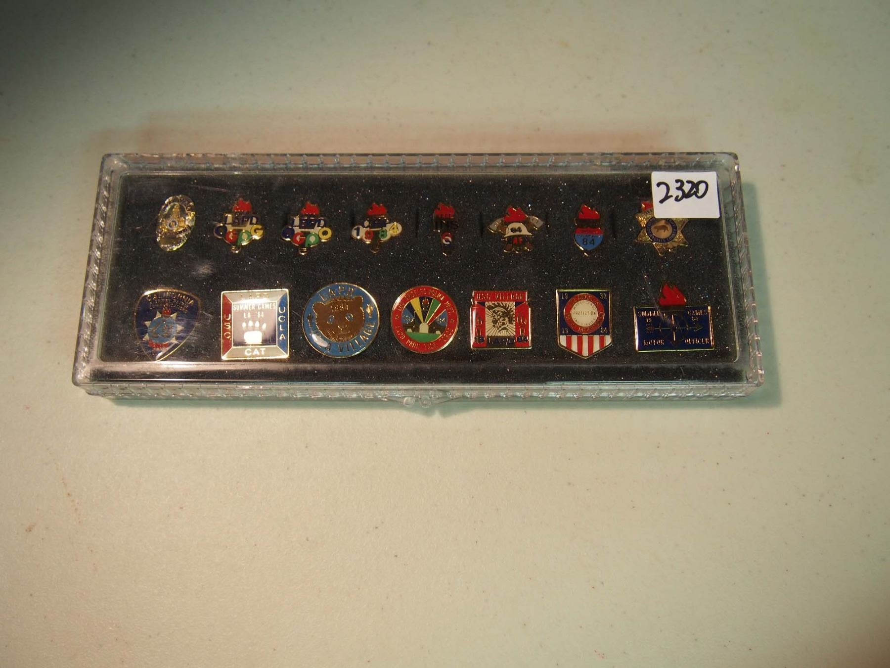 Set of 15 LAPD (Los Angeles Police Department) 1984 Metal Lapel Pins