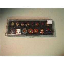 Set of 15 LAPD (Los Angeles Police Department) 1984 Metal Lapel Pins, Summer Games