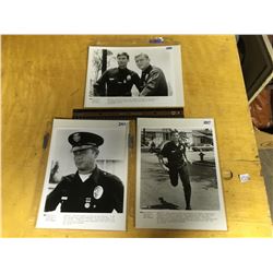 Lot of 3 Adam-12, Television Show Stills, CTV 1975, Martin Milner, Kent McCord