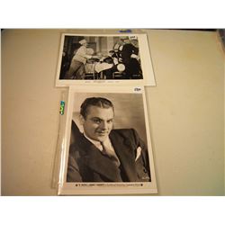 Lot of 2 James Cagney Vintage Advertising Stills: “G Men” & “Man of a Thousand Faces”, Dorothy Malon