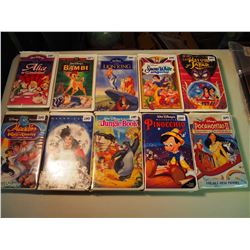 Lot of 10 – Disney VHS Movies
