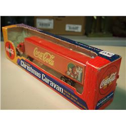 Coca-Cola Christmas Caravan Tractor Trailer, 1/64 scale, Die-cast metal, 1996