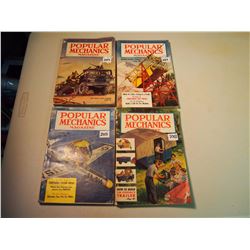 Lot of 4 – Popular Mechanics Magazines: 1947, 1953, 1953 & 1954