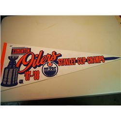Edmonton Oilers '87-'88 Stanley Cup Champs Pennant