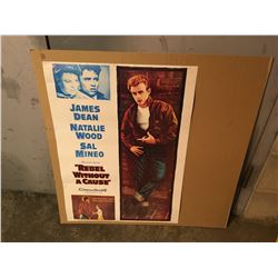 Vintage James Dean "Rebel Without A Cause" Poster