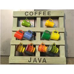 Retro Coffee Cup Display, 26”x25”