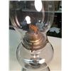 Image 2 : Antique Keroseen Lamp, Purple Glass Tinge