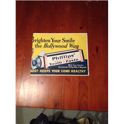 Cardboard Window Advertising, Toothpaste, 1920's