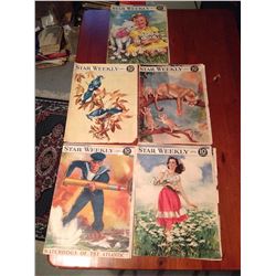 Star Weekly Magazines (5), 1940's