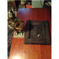 Tin Man Viking With Wooden Plaque