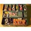 Image 2 : Metal Tackle Box (With Fishing Tackles, Lures, Etc;)