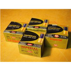 Lot of Imperial Long Range 12 Gauge Shotgun Shells (4 Boxes, 25 Shells Per Box)