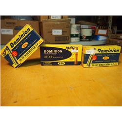 Winchester Dominion 30-30 Rifle Bullets (3 boxes, Not full)