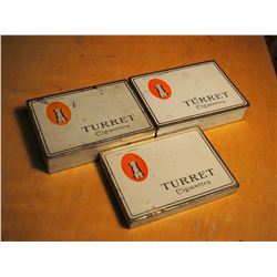 Turret Cigarette Tins (3)