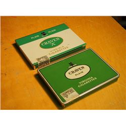 Craven "A" Plain Cigarette Tins (2)