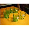 Image 2 : Green Depression Glass Cups (6)(4 Matching, Two Extra)
