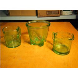 Measuring Containers (3)(Depression Glass)
