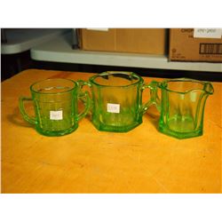 Handled Glass Containers (3) (Depression Glass)