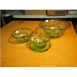 Various Depression Glass Bowls With A Plate (4)
