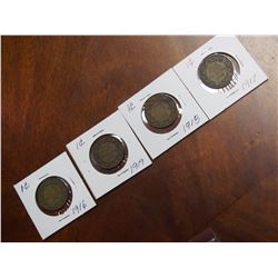 Canada Large Pennies (1916-1919) (4)