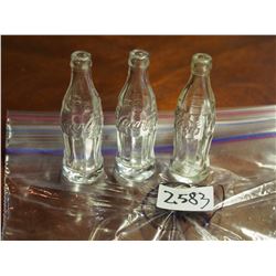 Lot Of Miniature Coca-Cola Bottles (3)