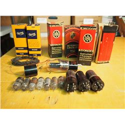 Rubbermaid Tub Of Radio Tubes (Some In Original Boxes)