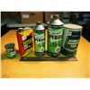 Image 1 : Lot Of Assorted Vintage Automotive Lubricant Tins With Contents (Simoniz, Pyroil, Allstate, Bardahl)