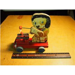 Vintage Merry Mutt Kid's Wooden Pull Toy