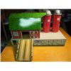 Image 1 : Vintage Metal Doll Barn With Ramp, Silos (2), And Plastic Bag Of Farm Animal Toys