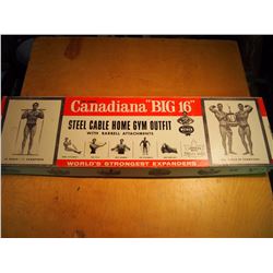 Vintage Ben Weider Canadiana "Big 16" Home Gym With Vintage Manuals, Original Box