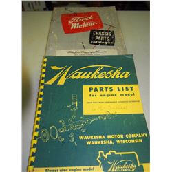 Automobile Catalogues (2) Ford & Meteor Parts (1949-1951), Waukesha Parts list (1952)