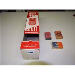 Pearson's Red Top Snuff Box, & Match Boxes (3)