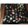 Image 3 : Framed Display Of Assorted Pins W/ Handkerchiefs