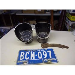 Gauges (2), B.C License Plate, Scale Cast Plate