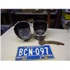 Image 1 : Gauges (2), B.C License Plate, Scale Cast Plate