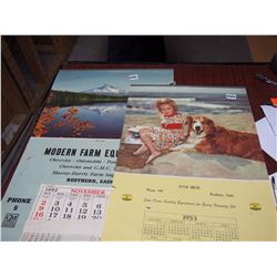 Assorted Calendars (Hague, Rosthern, Etc)