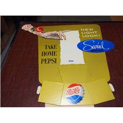 Pepsi Cardboard Advertising (Swirl Bottle)