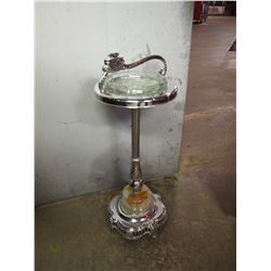 Floor Ashtray With Marble Bottom