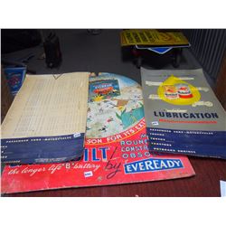 Cardboard Eveready Advertising, Gas Charts