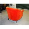 Image 3 : Retro Orange Chair And Stool