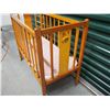 Image 4 : Antique Wood Doll Crib W/ Mattress