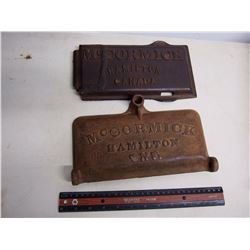 Antique Cast Iron Implement Tool Box Lids, Mccormick Hamilton Canada