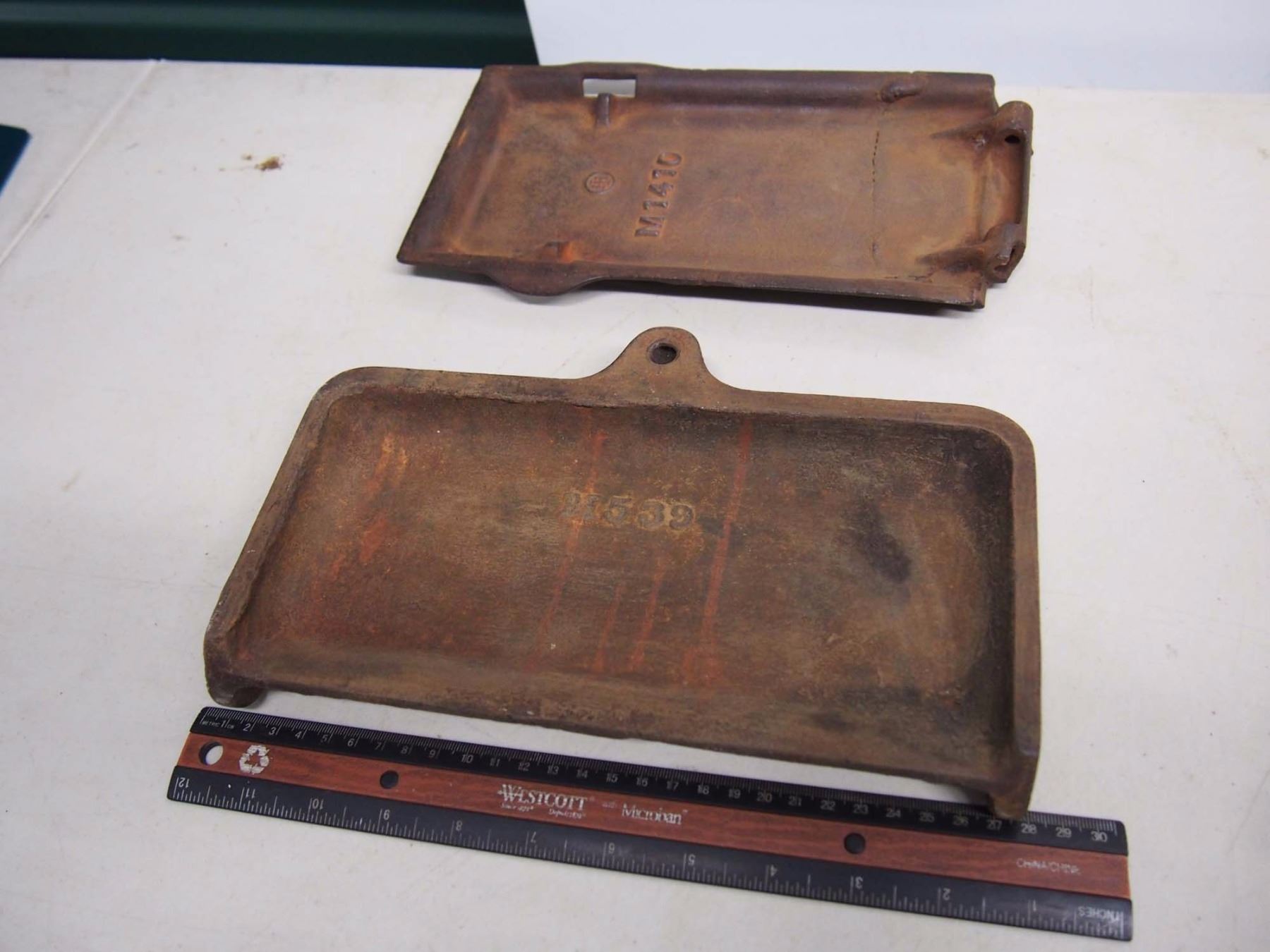 Antique Cast Iron Implement Tool Box Lids, Mccormick Hamilton Canada
