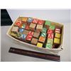 Image 2 : Vintage Wooden Children's Alphabet Number Blocks (~75)
