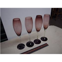 Vintage Champagne Wine Glasses (4)