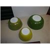 Image 3 : Green Pyrex Bowl Set (3) Mint