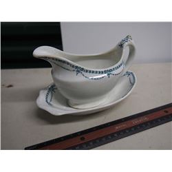 Antique Losol Ware Burslen England Gravy Boat 