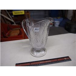 Vintage Cut Glass Clear Pitcher