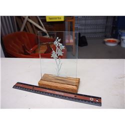 Vintage Roder Carlson 1986 Etched Glass Art